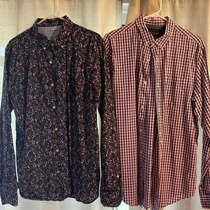 (2) Mens Banana Republic Large TALL Dress Shirts